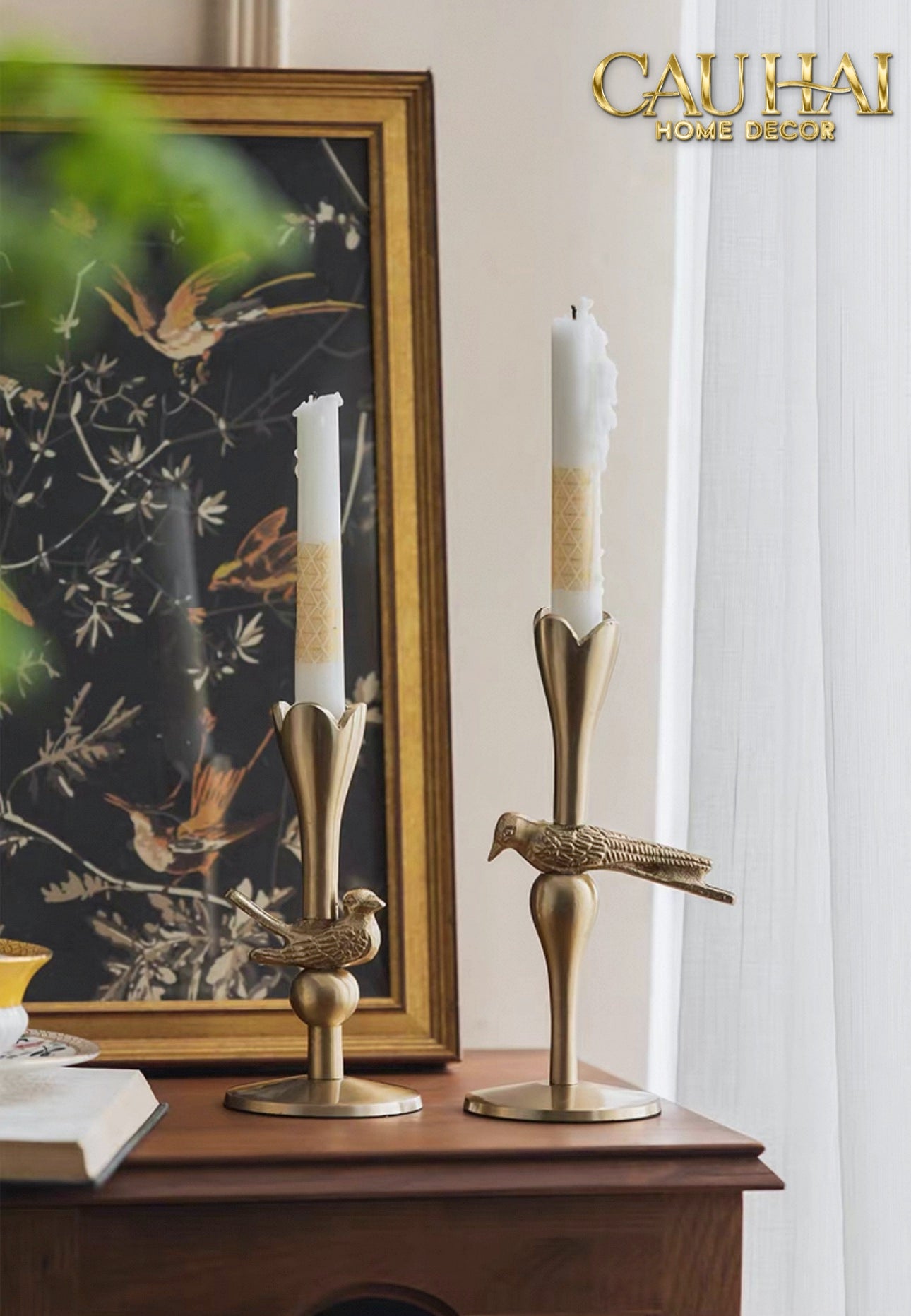 Tết Couture - Set 2 Đế Nến Brasson Bird Harmonia Candle Holders - CẬU HAI HOME DECOR