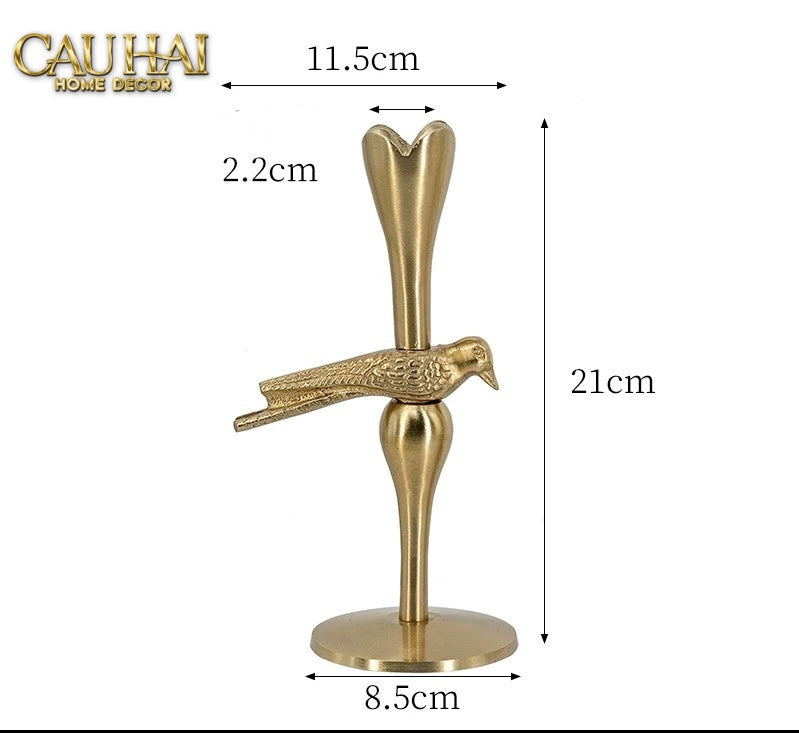 Tết Couture - Set 2 Đế Nến Brasson Bird Harmonia Candle Holders - CẬU HAI HOME DECOR