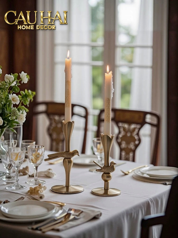 Tết Couture - Set 2 Đế Nến Brasson Bird Harmonia Candle Holders - CẬU HAI HOME DECOR