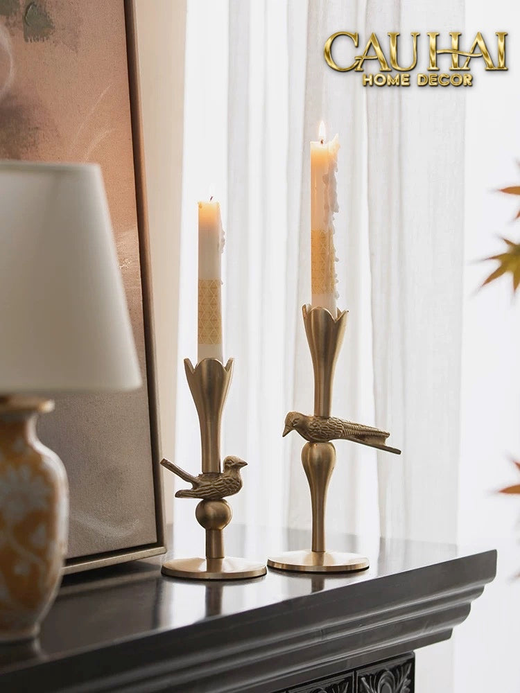 Tết Couture - Set 2 Đế Nến Brasson Bird Harmonia Candle Holders - CẬU HAI HOME DECOR