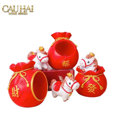 Tết Couture - Set 4 Tượng Ngựa Tứ Hỷ Silhouette du Bonheur Cheval-CẬU HAI HOME DECOR
