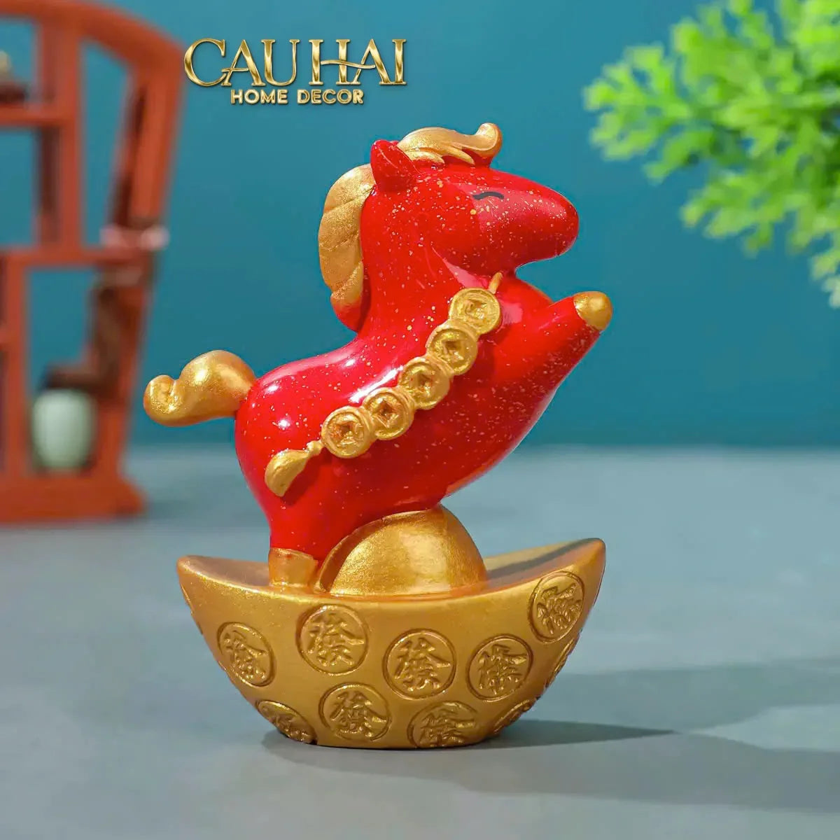 Tết Couture - Set 4 Tượng Ngựa Tứ Hỷ Silhouette du Bonheur Cheval-CẬU HAI HOME DECOR