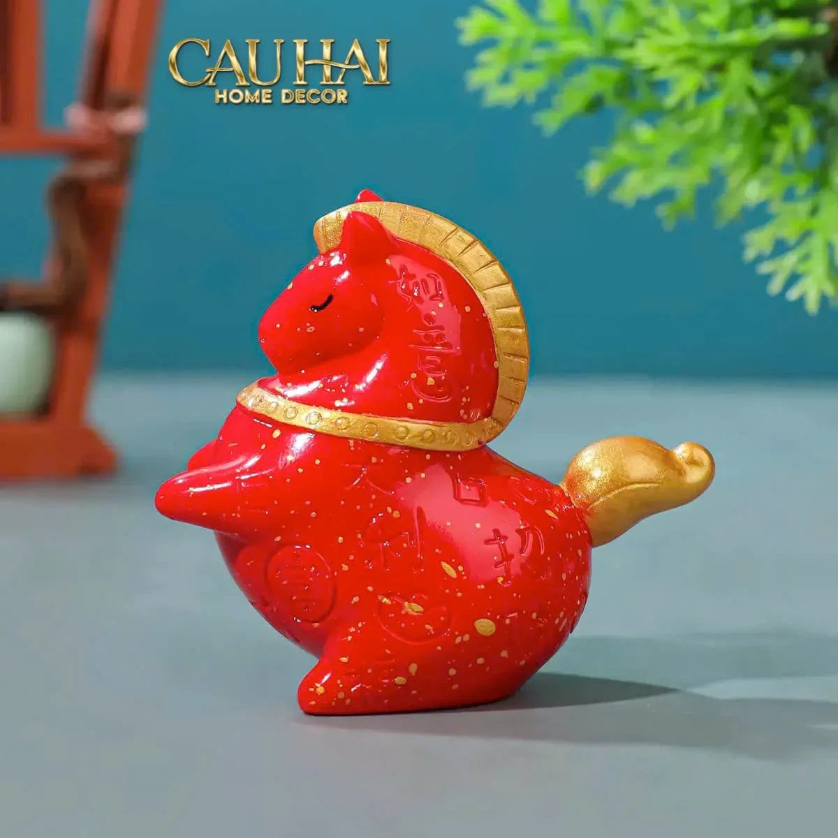 Tết Couture - Set 4 Tượng Ngựa Tứ Hỷ Silhouette du Bonheur Cheval-CẬU HAI HOME DECOR
