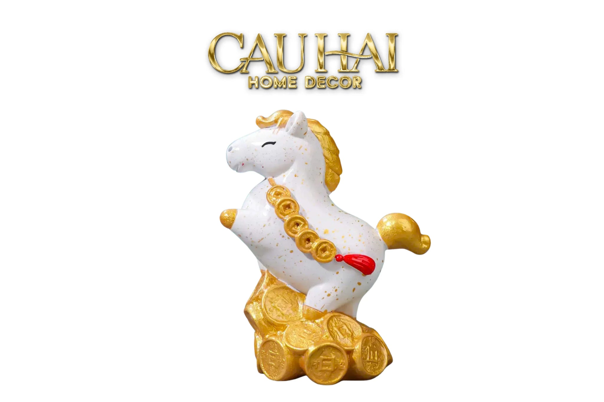 Tết Couture - Set 4 Tượng Ngựa Tứ Hỷ Silhouette du Bonheur Cheval-CẬU HAI HOME DECOR