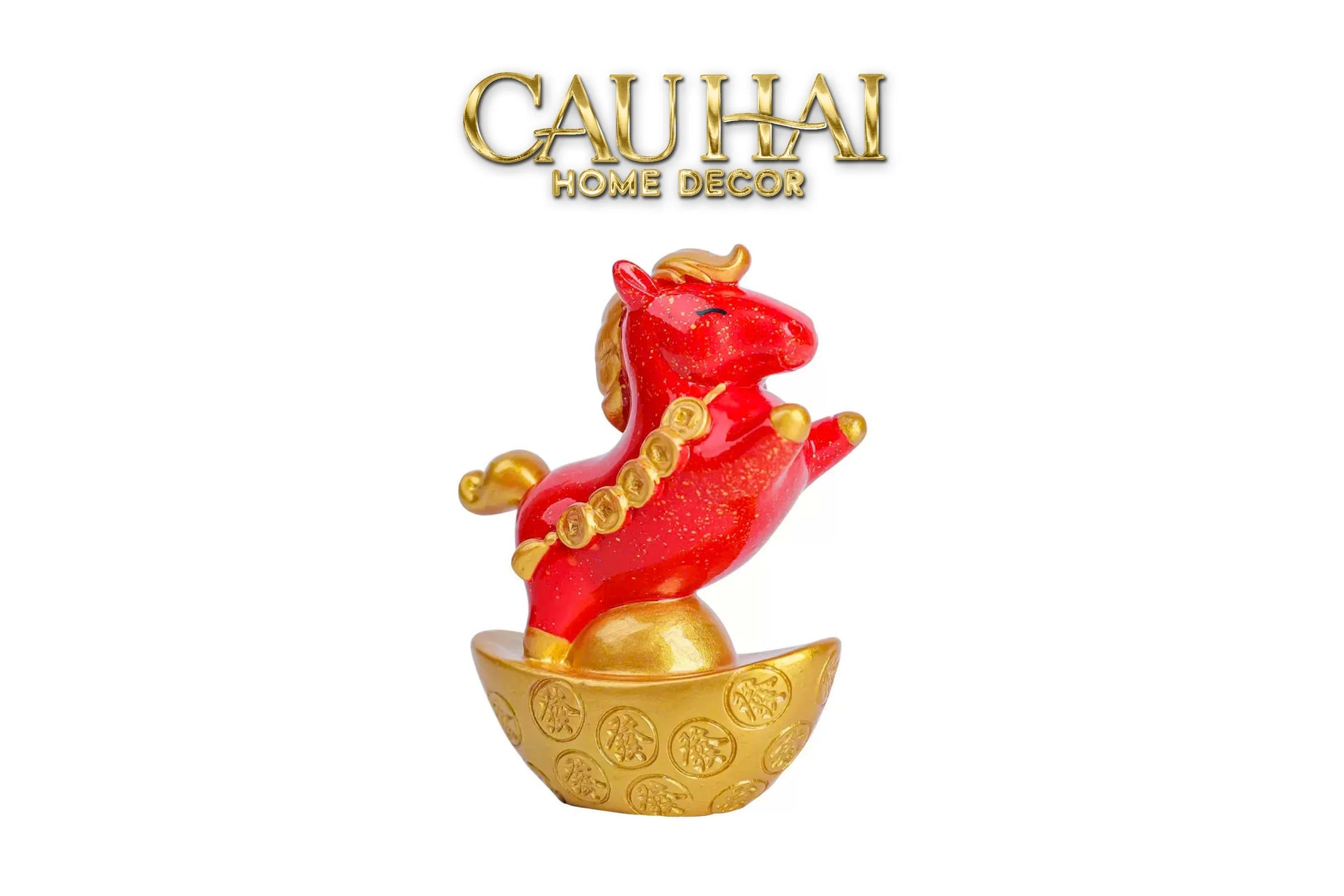 Tết Couture - Set 4 Tượng Ngựa Tứ Hỷ Silhouette du Bonheur Cheval-CẬU HAI HOME DECOR
