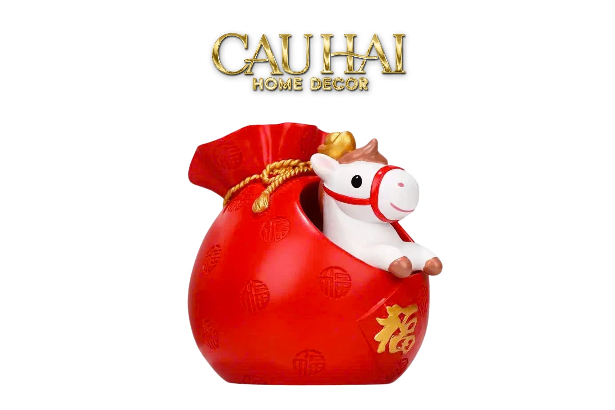 Tết Couture - Set 4 Tượng Ngựa Tứ Hỷ Silhouette du Bonheur Cheval-CẬU HAI HOME DECOR
