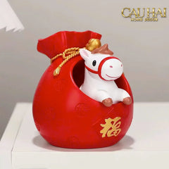 Tết Couture - Set 4 Tượng Ngựa Tứ Hỷ Silhouette du Bonheur Cheval-CẬU HAI HOME DECOR
