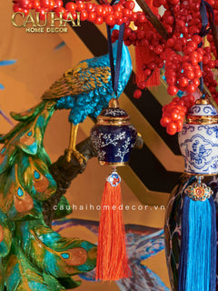 Tết Couture - Set 5 Dây Treo Indochine Indigo Porcelain Charm-CẬU HAI HOME DECOR