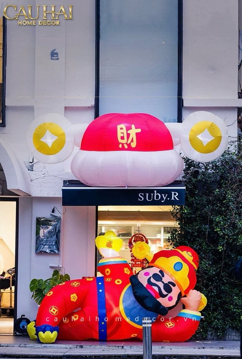 Tết Couture - Thần Tài Bơm Hơi Inflatable God of Wealth D300 - CẬU HAI HOME DECOR