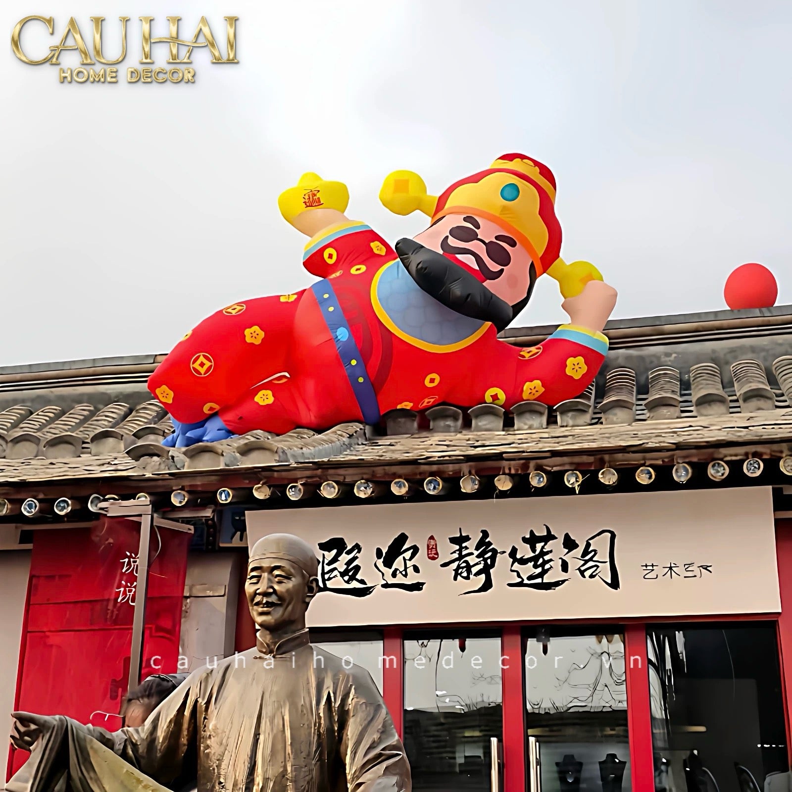 Tết Couture - Thần Tài Bơm Hơi Inflatable God of Wealth D300 - CẬU HAI HOME DECOR