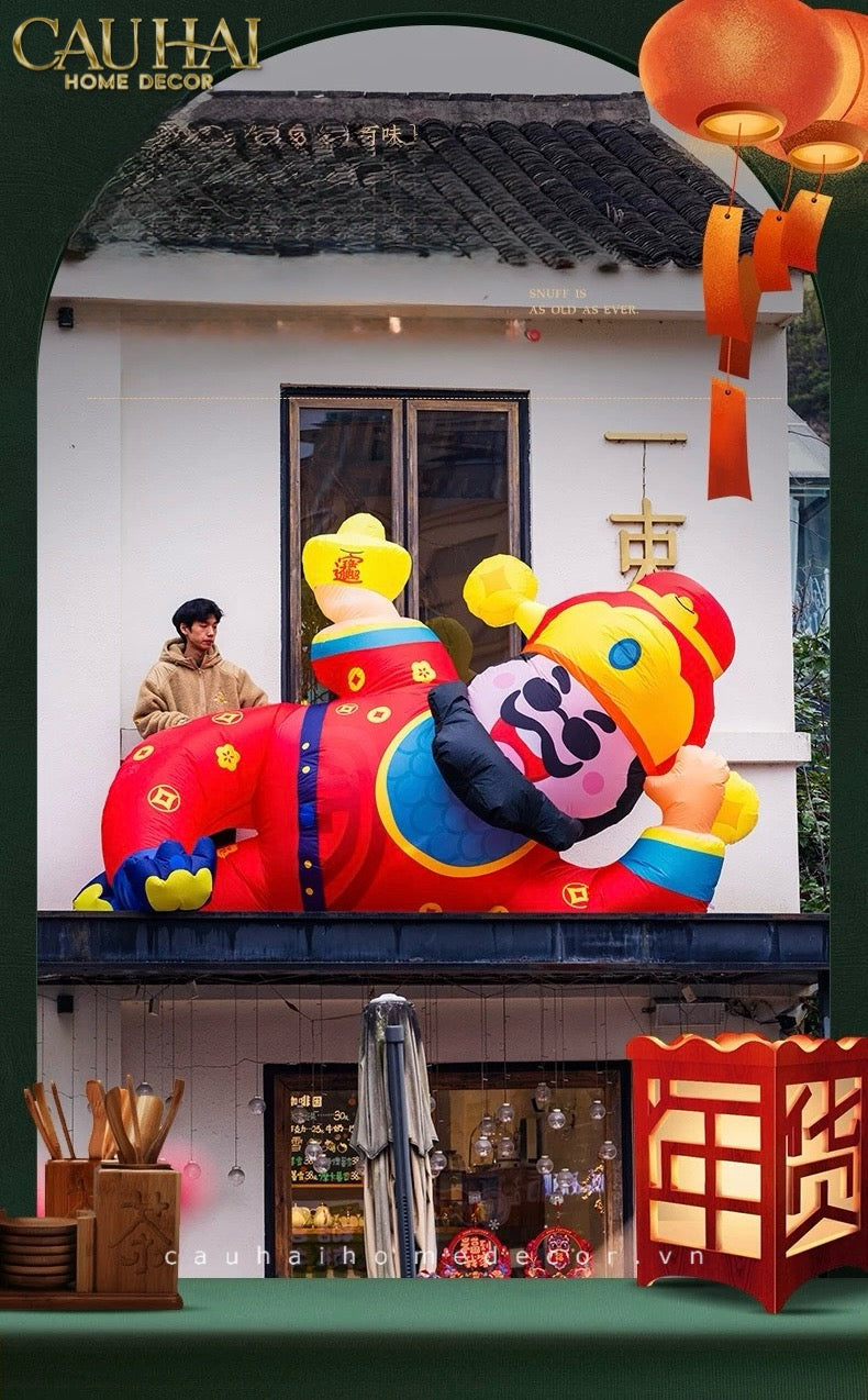 Tết Couture - Thần Tài Bơm Hơi Inflatable God of Wealth D300 - CẬU HAI HOME DECOR