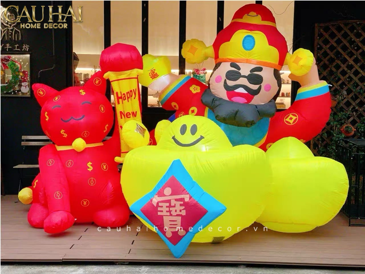 Tết Couture - Thần Tài Bơm Hơi Inflatable God of Wealth D300 - CẬU HAI HOME DECOR