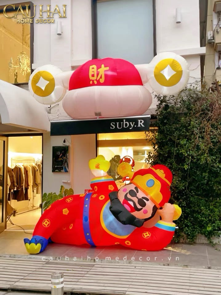 Tết Couture - Thần Tài Bơm Hơi Inflatable God of Wealth D300 - CẬU HAI HOME DECOR