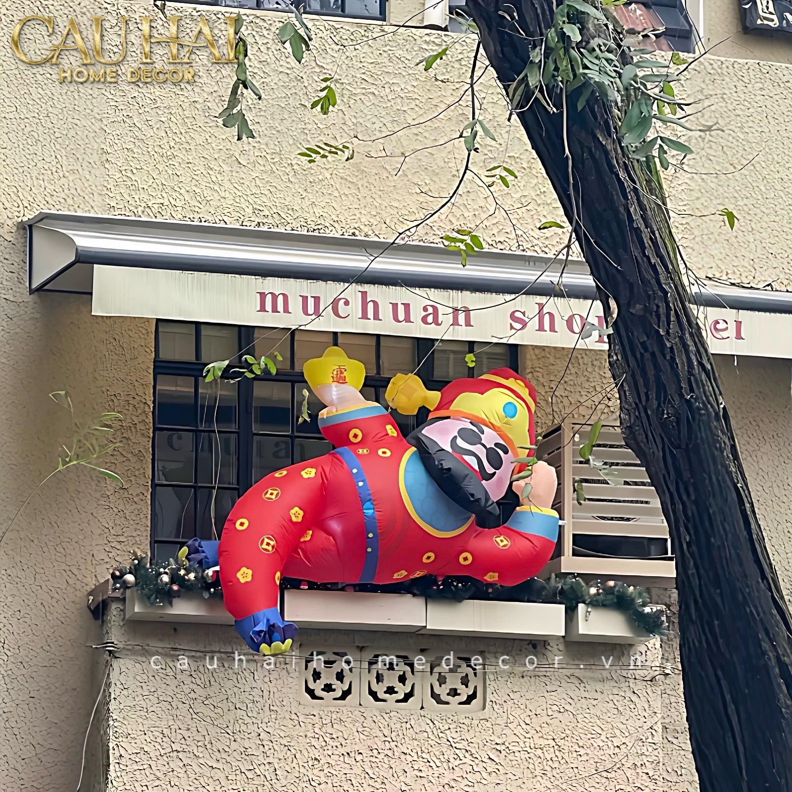 Tết Couture - Thần Tài Bơm Hơi Inflatable God of Wealth D300 - CẬU HAI HOME DECOR