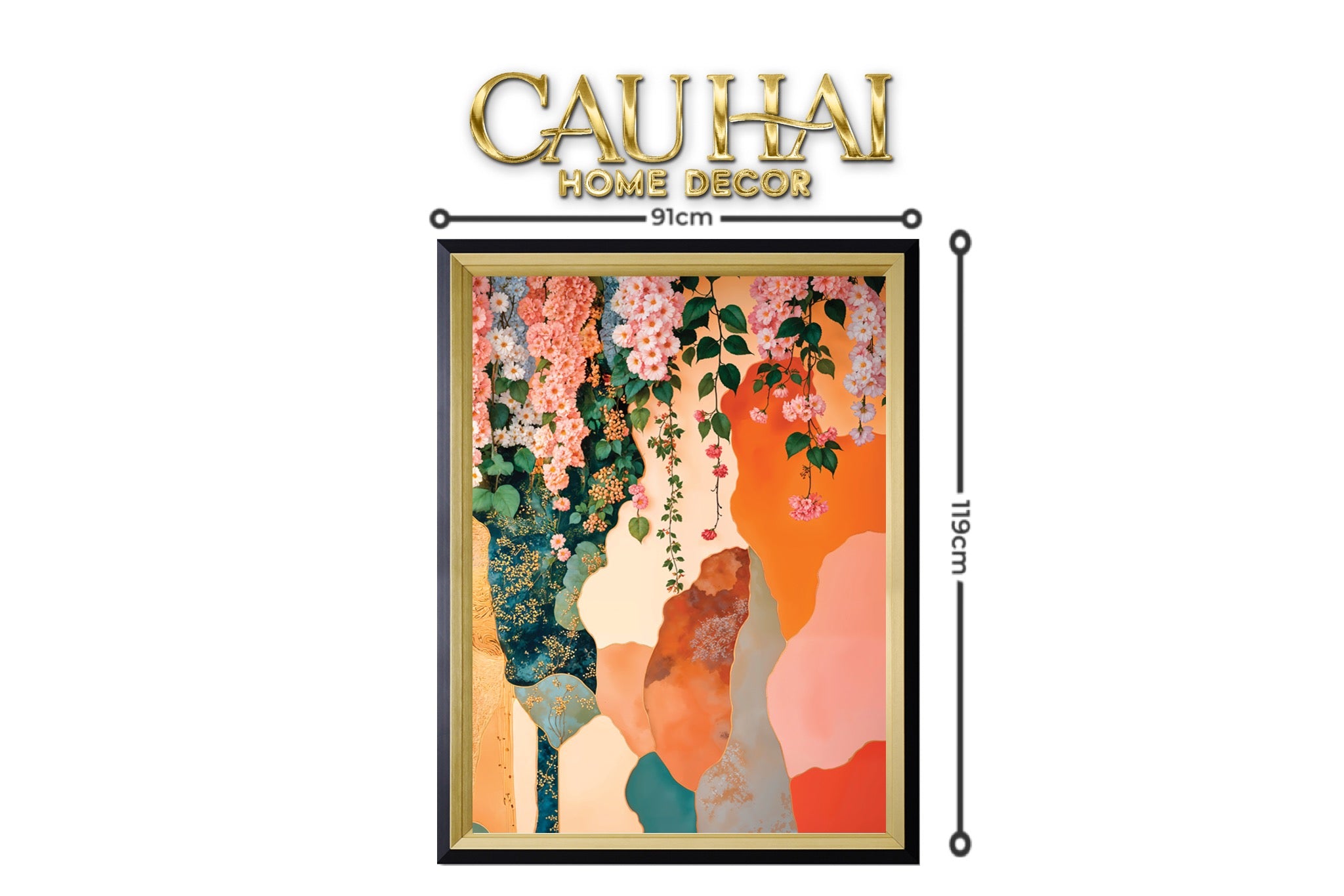 Tết Couture - Tranh Canvas Uv Gen5 Flora De Fortune Printemps Cascade 91x119 - CẬU HAI HOME DECOR
