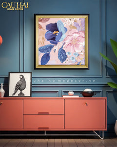 Tết Couture - Tranh Canvas Uv Gen5 Flora De Fortune Serene Elegance 108x108-TRANH TREO TƯỜNG-CẬU HAI HOME DECOR