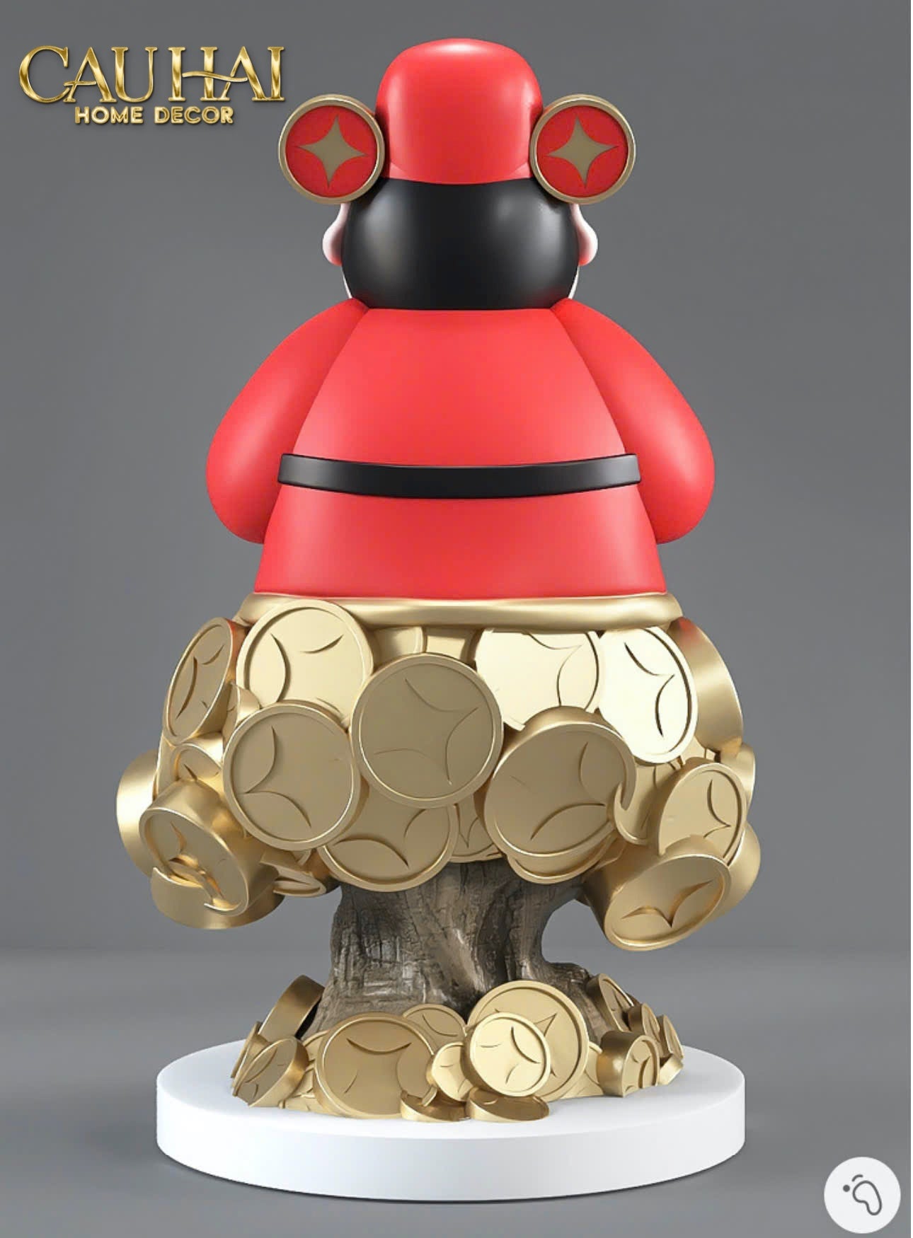 Tết Couture - Tượng Đại Thần Tài Kim Nguyên Bảo H76 - CẬU HAI HOME DECOR