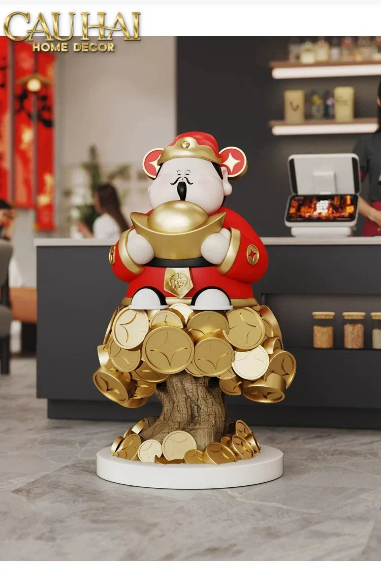 Tết Couture - Tượng Đại Thần Tài Kim Nguyên Bảo H76-CẬU HAI HOME DECOR