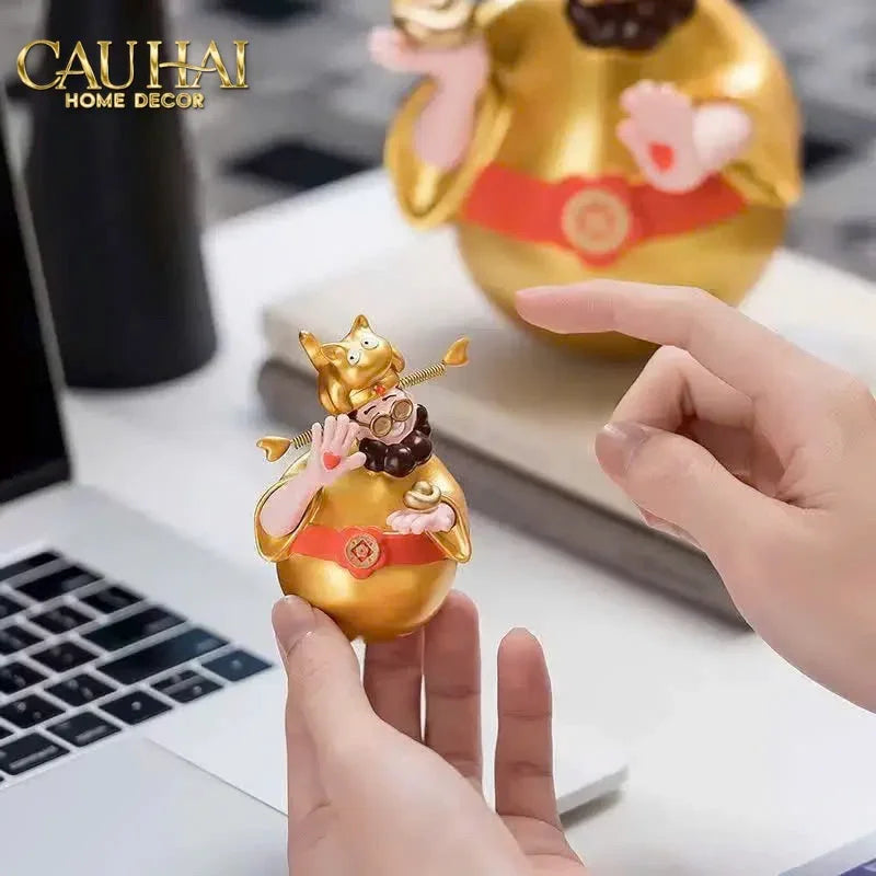 Tết Couture - Tượng Kim Thần Tài Hí Lộc-TƯỢNG TRANG TRÍ-Đối tác tại Trung Quốc theo từng đơn đặt hàng-CẬU HAI HOME DECOR