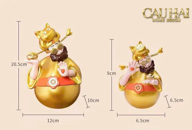 Tết Couture - Tượng Kim Thần Tài Hí Lộc-TƯỢNG TRANG TRÍ-Đối tác tại Trung Quốc theo từng đơn đặt hàng-CẬU HAI HOME DECOR