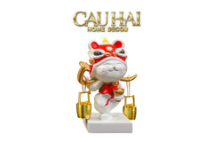 Tết Couture - Tượng Mèo May Mắn Kim Lân Vượng Tài-CẬU HAI HOME DECOR