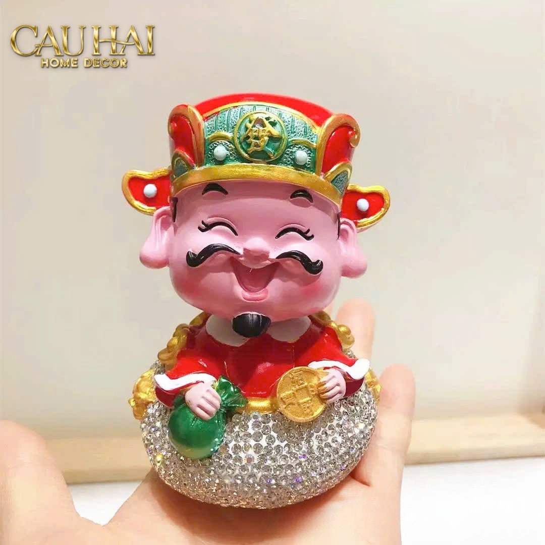 Tết Couture - Tượng Thần Tài Diamond Bling Bling Nguyên Bảo - Phúc Lộc - CẬU HAI HOME DECOR