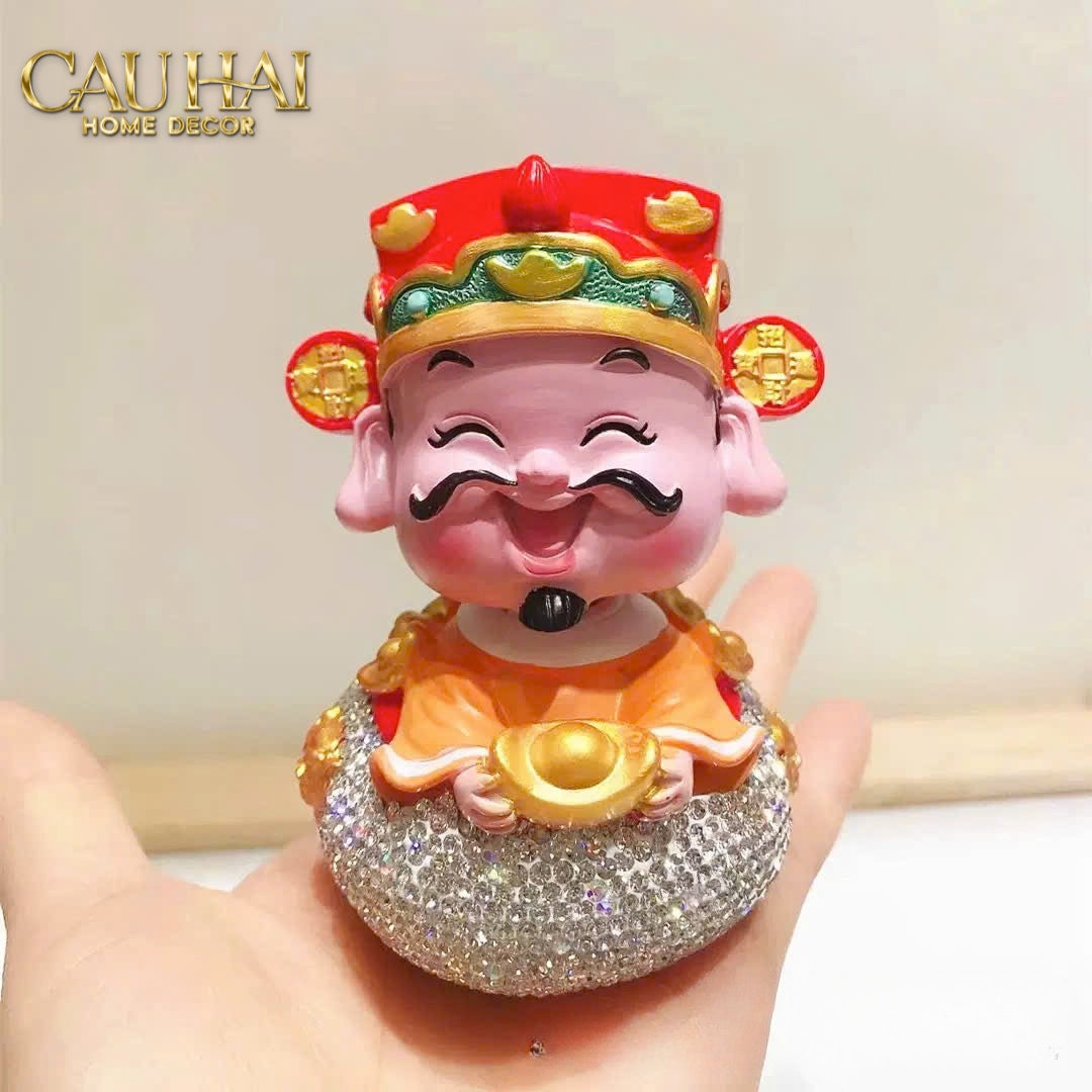 Tết Couture - Tượng Thần Tài Diamond Bling Bling Nguyên Bảo - Phúc Lộc - CẬU HAI HOME DECOR