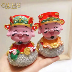 Tết Couture - Tượng Thần Tài Diamond Bling Bling Nguyên Bảo - Phúc Lộc-CẬU HAI HOME DECOR