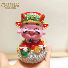 Tết Couture - Tượng Thần Tài Diamond Bling Bling Nguyên Bảo - Phúc Lộc-CẬU HAI HOME DECOR