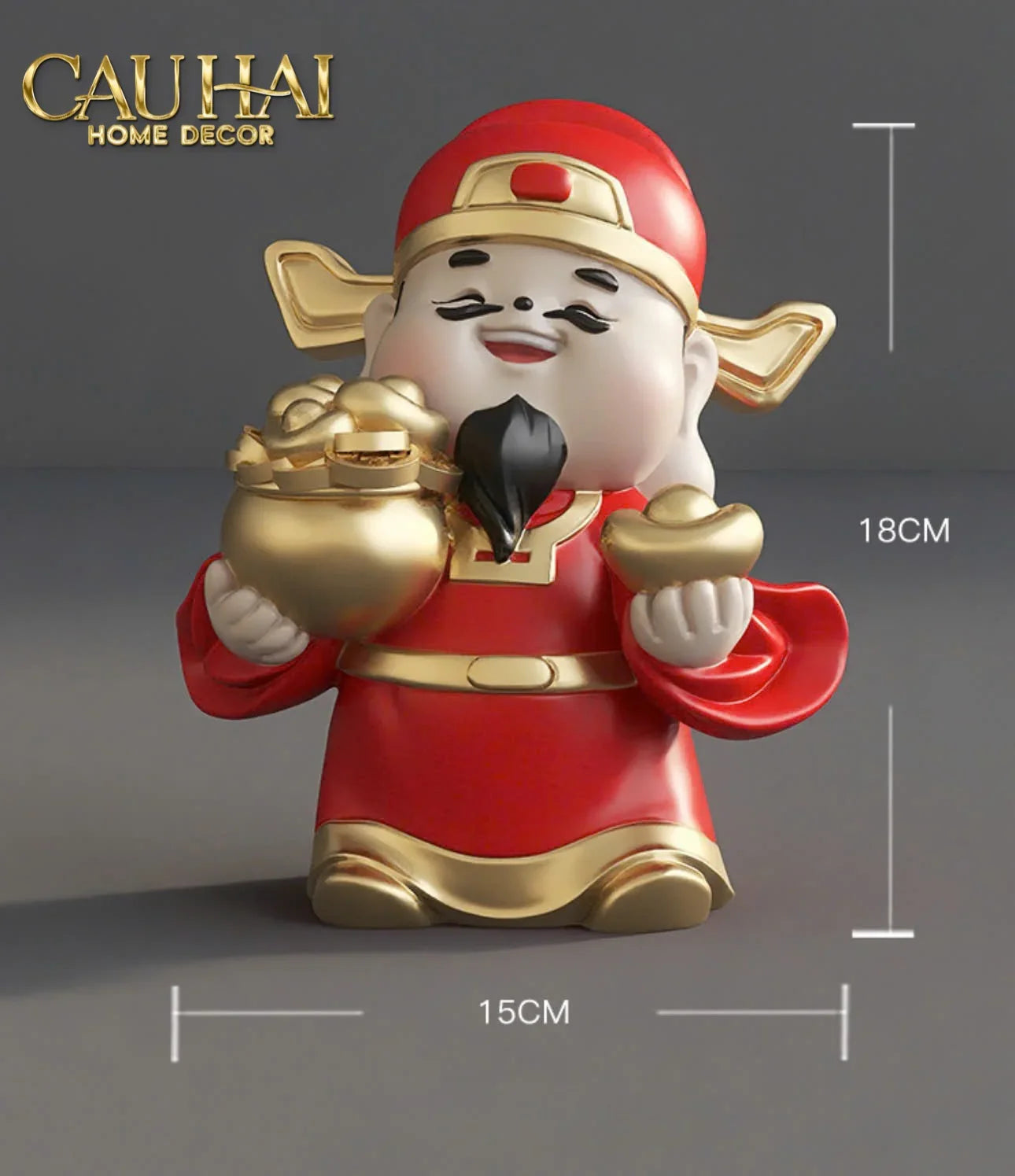 Tết Couture - Tượng Thần Tài Kim Tinh Tụ Bảo-CẬU HAI HOME DECOR