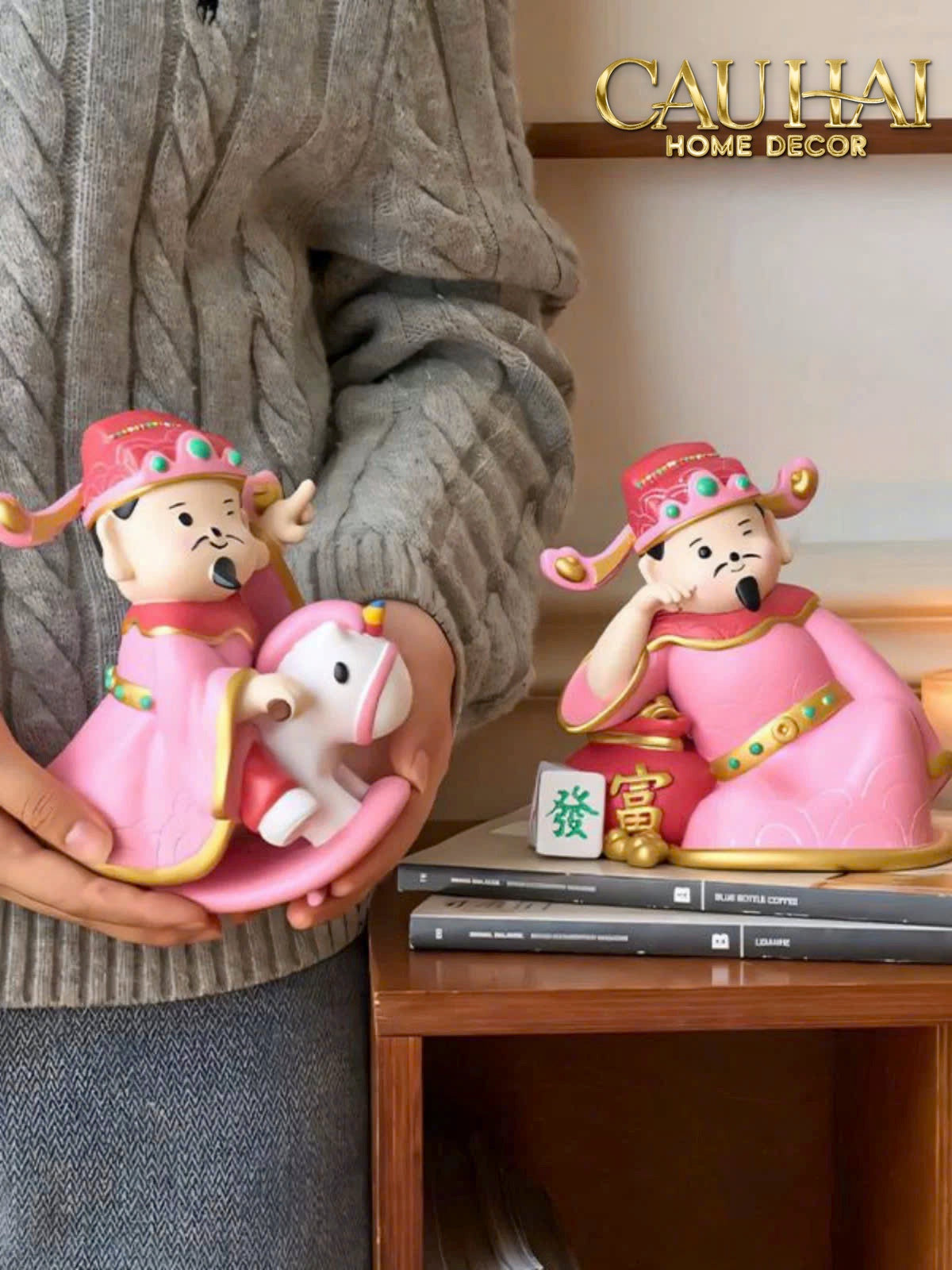 Tết Couture - Tượng Thần Tài Mã Đáo Pink Blessing Prosperity Deity - CẬU HAI HOME DECOR