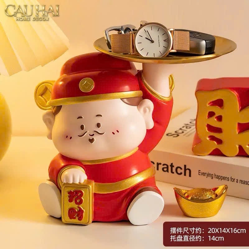 Tết Couture - Tượng Thần Tài Phúc Mãn Đường - Key Holder Figurines - CẬU HAI HOME DECOR
