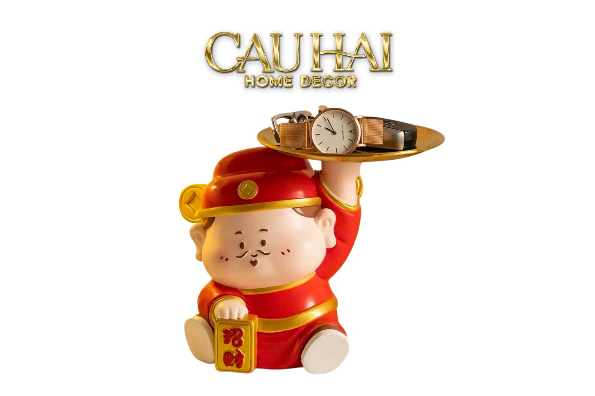Tết Couture - Tượng Thần Tài Phúc Mãn Đường - Key Holder Figurines - CẬU HAI HOME DECOR