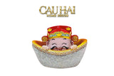 Tết Couture - Tượng Thần Tài Prosperity Embrace Car Bobblehead Figurine-TƯỢNG TRANG TRÍ-CẬU HAI HOME DECOR