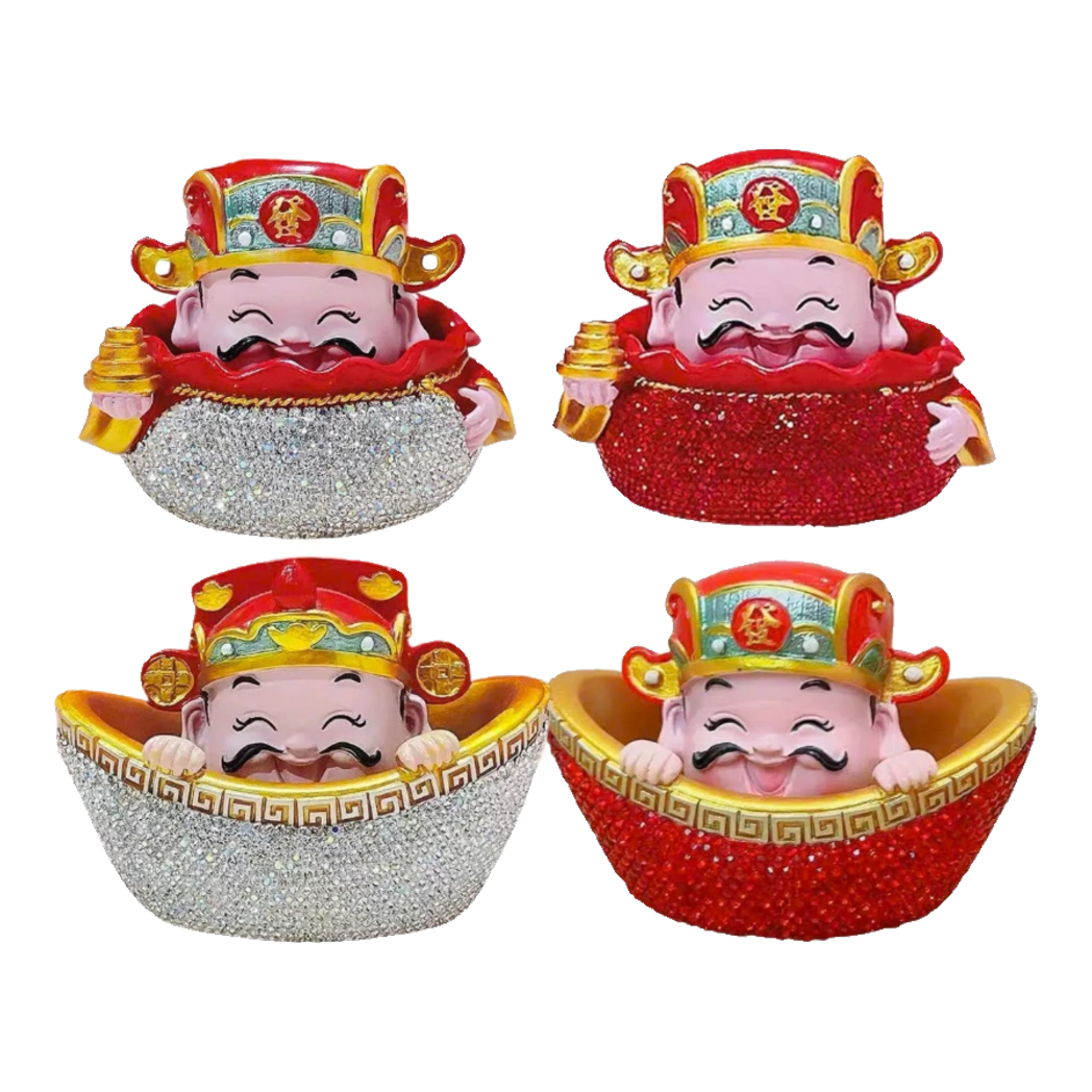 Tết Couture - Tượng Thần Tài Prosperity Embrace Car Bobblehead Figurine