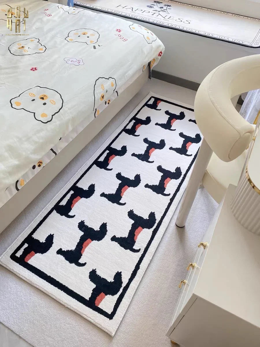 THẢM BED DỆT KIM 80X160 - NOBLE CANICHE - BED CARPET-CẬU HAI HOME DECOR