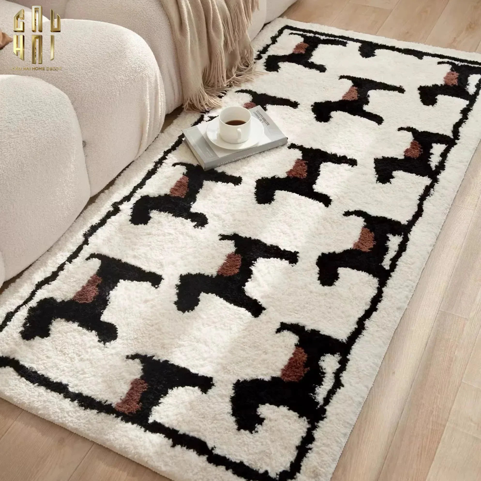 THẢM BED DỆT KIM 80X160 - NOBLE CANICHE - BED CARPET-CẬU HAI HOME DECOR