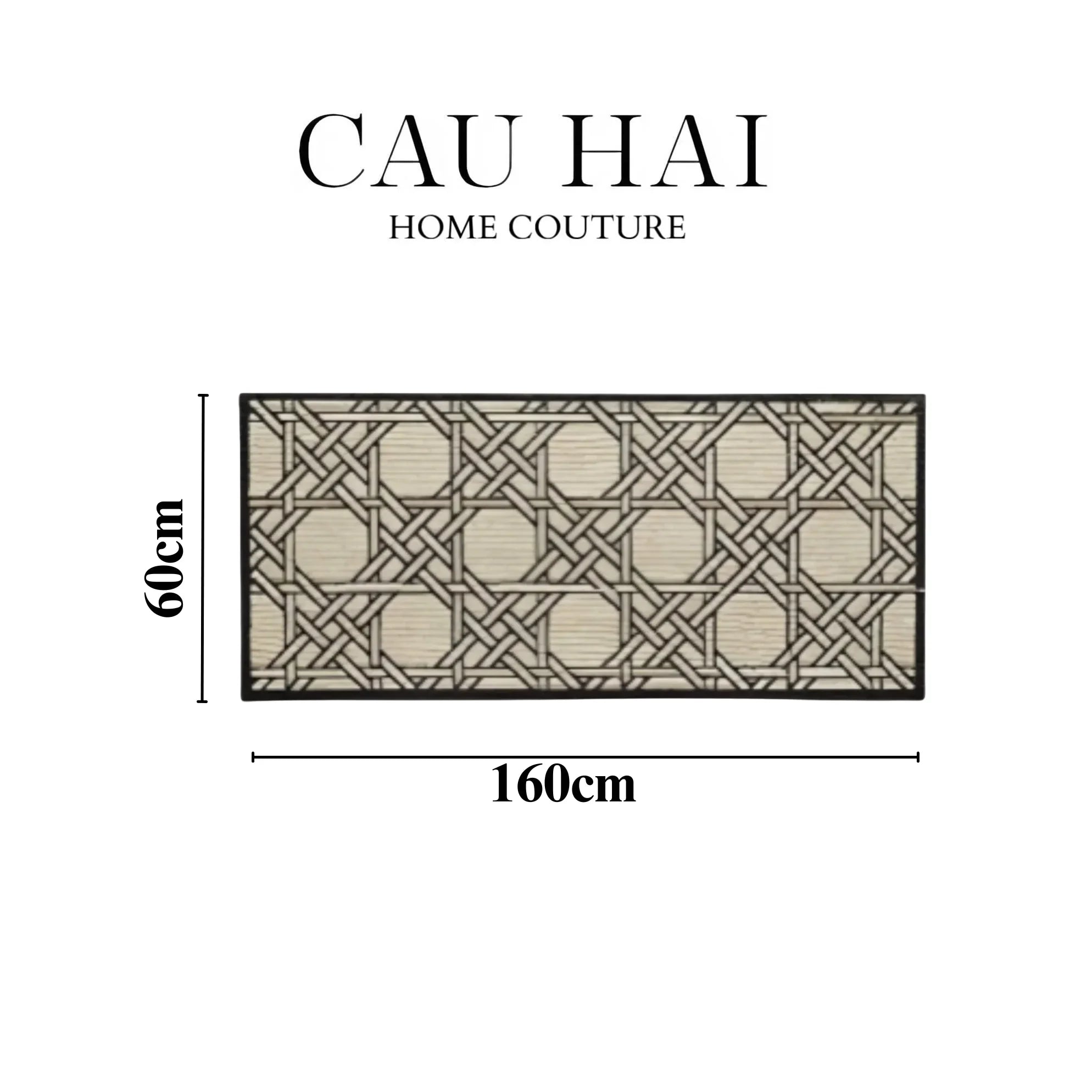 Thảm Bed Len Đan Sợi Vòng 60X160 Cannage D.O D'Ivoire-CẬU HAI HOME DECOR