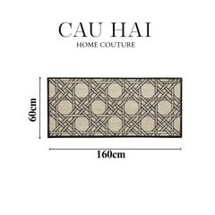 Thảm Bed Len Đan Sợi Vòng 60X160 Cannage D.O D'Ivoire-CẬU HAI HOME DECOR