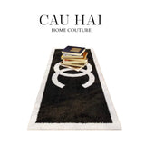 THẢM BED LÔNG DỆT 80X200 - SIGNATURE COCO - BLACK-CẬU HAI HOME DECOR