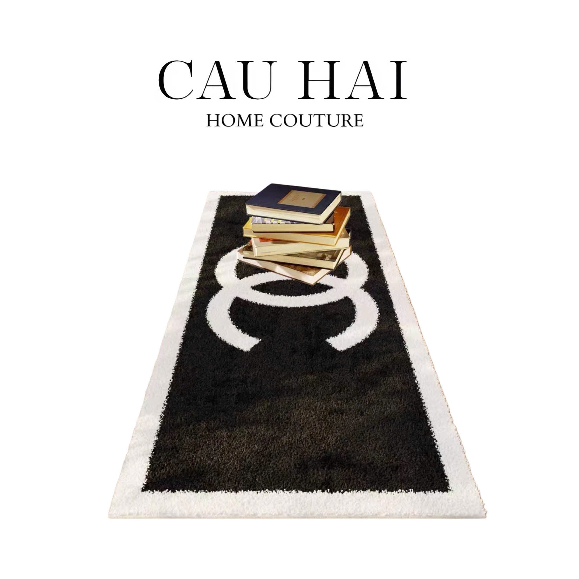 THẢM BED LÔNG DỆT 80X200 - SIGNATURE COCO - BLACK-CẬU HAI HOME DECOR