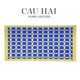 THẢM BED NHUNG BỈ 80X160 MONDRIAN DOTS-CẬU HAI HOME DECOR