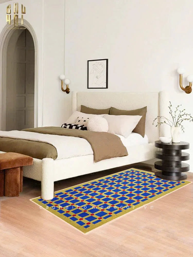 THẢM BED NHUNG BỈ 80X160 MONDRIAN DOTS-CẬU HAI HOME DECOR