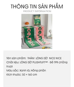Thảm Bed Sợi Dệt 50X160 - Nice & Nice-CẬU HAI HOME DECOR