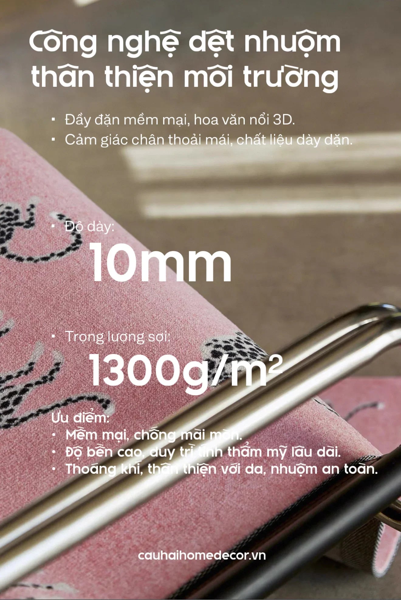 THẢM BED SỢI POLY PLUSH™ 80X160 PINK PANTHER-CẬU HAI HOME DECOR