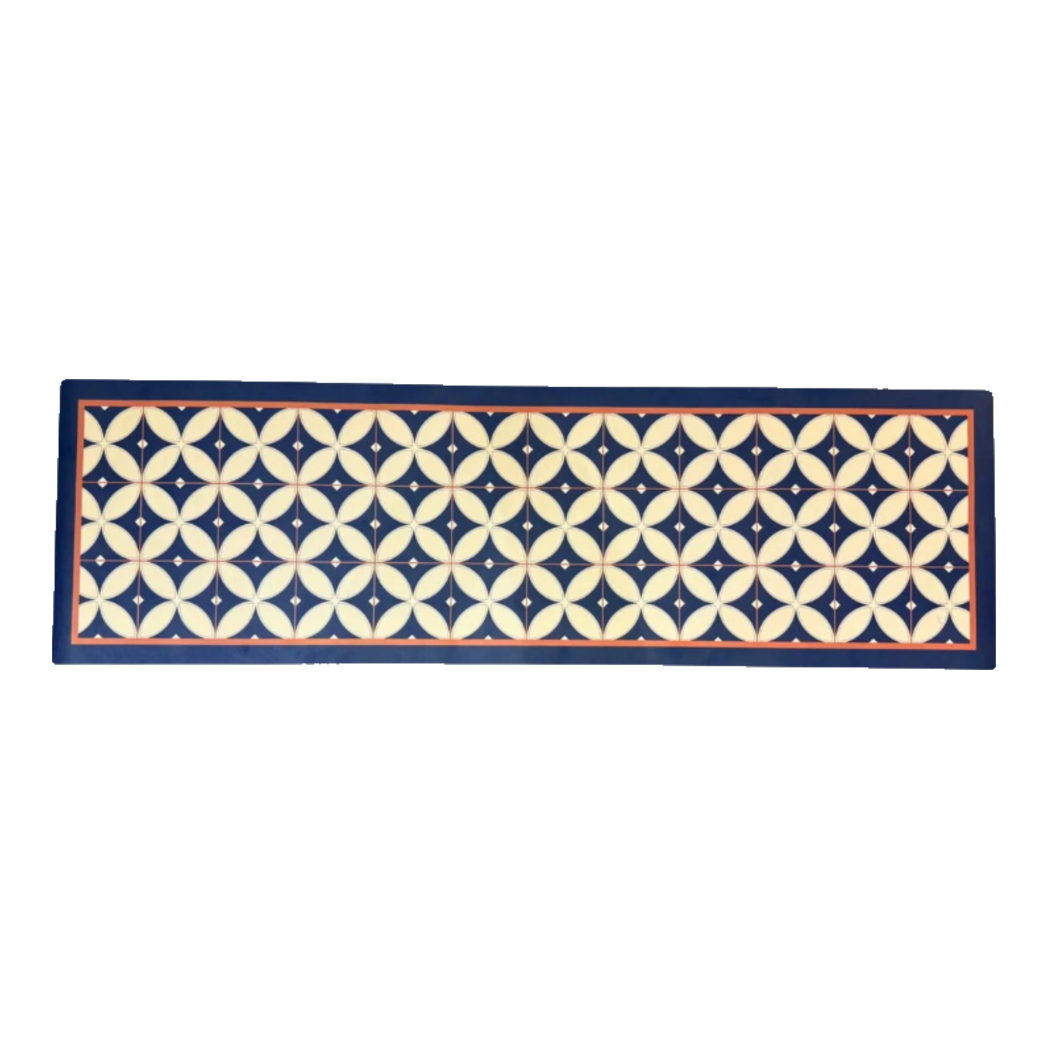 Premium Leather Kitchen Mat 45x150 - Phantom Coin