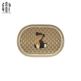 THẢM CHÂN OVAL TEDDY BEAR 50X80 CM-CẬU HAI HOME DECOR