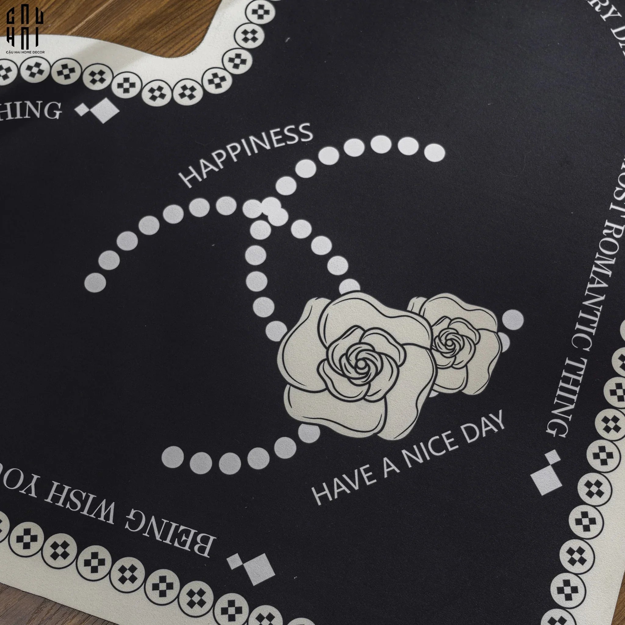 THẢM CỬA - 80CM HAPPINESS - DOOR MAT-CẬU HAI HOME DECOR