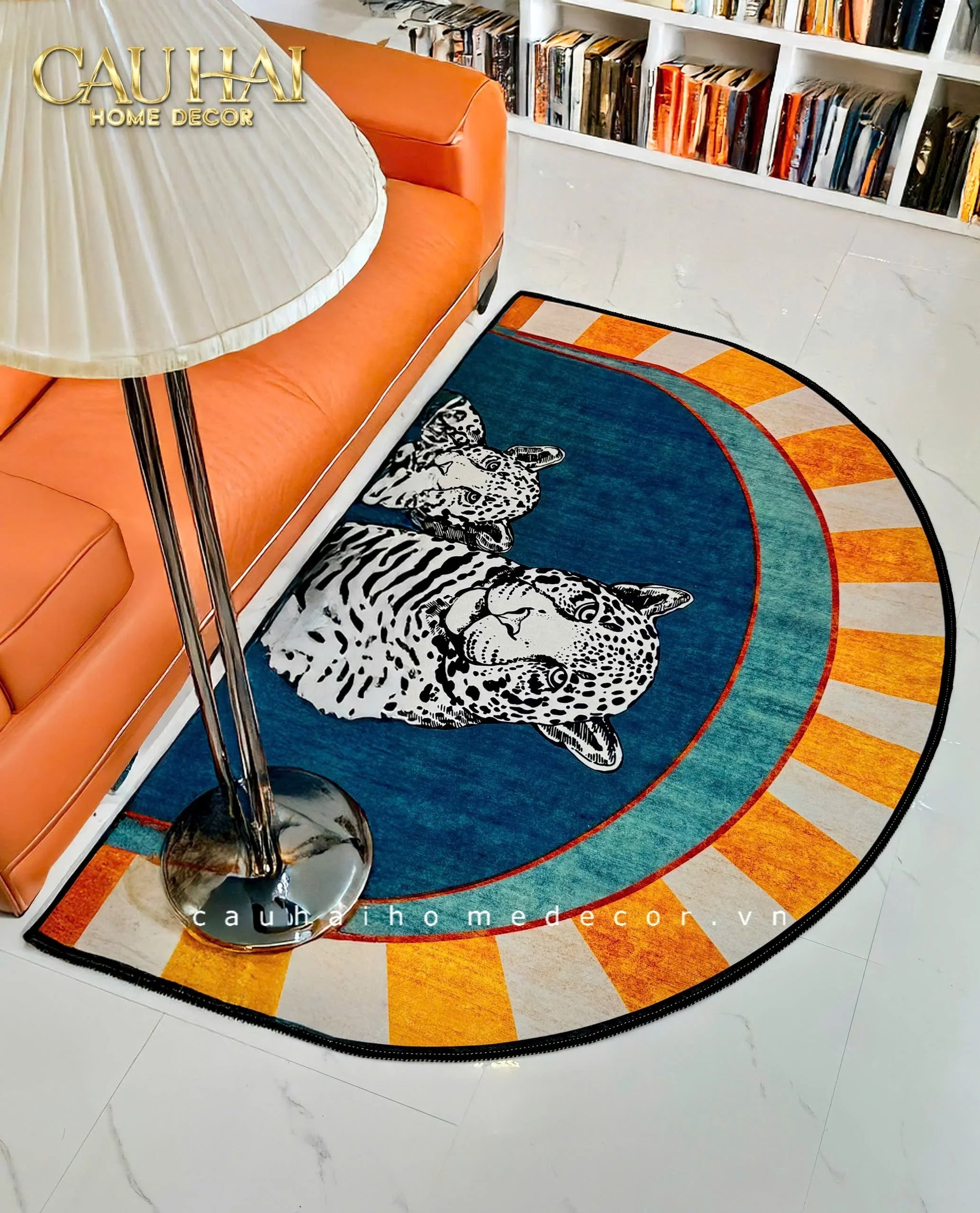 THẢM CỬA 80X120 - DEUX PANTHÈRES DE CIRQUE-CẬU HAI HOME DECOR