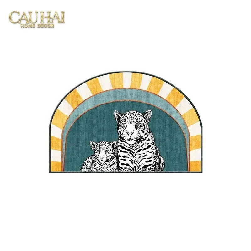 Thảm Cửa 80X120 - Deux Panthères De Cirque-CẬU HAI HOME DECOR